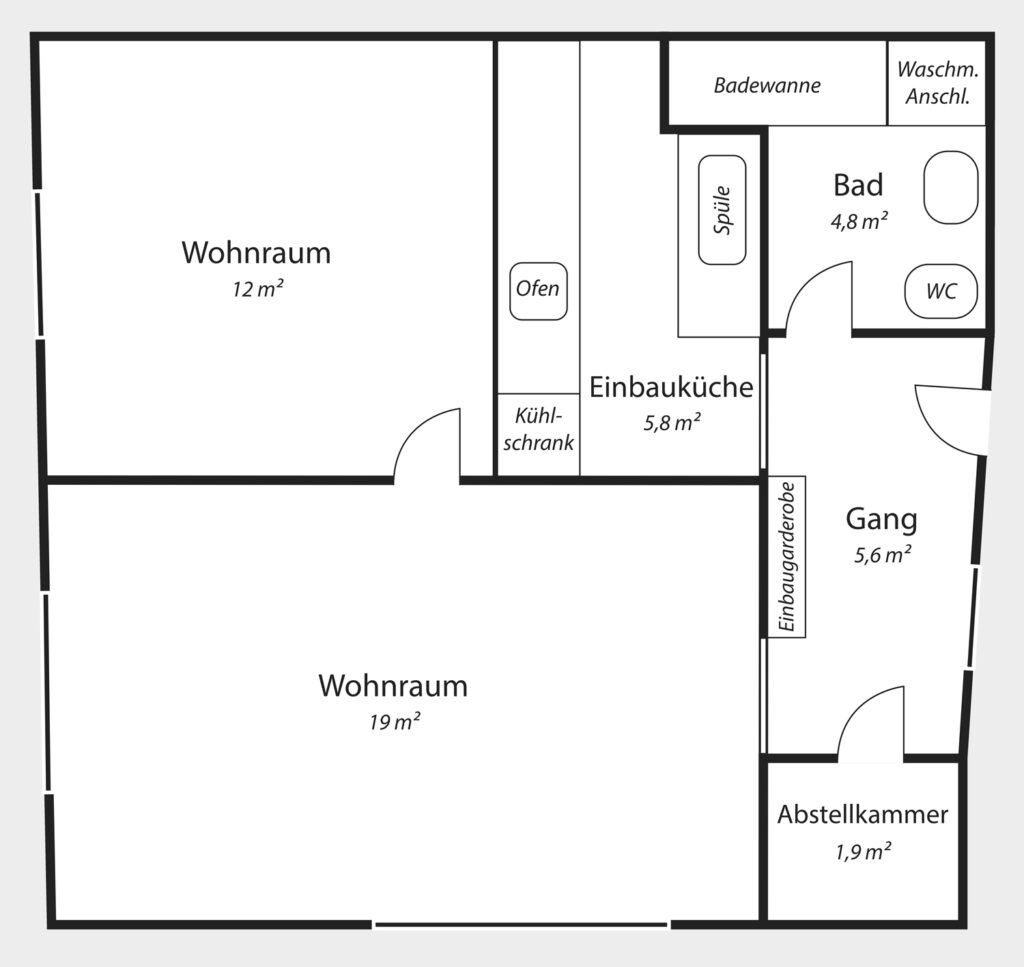 Grundriss Ferienwohnung 1
